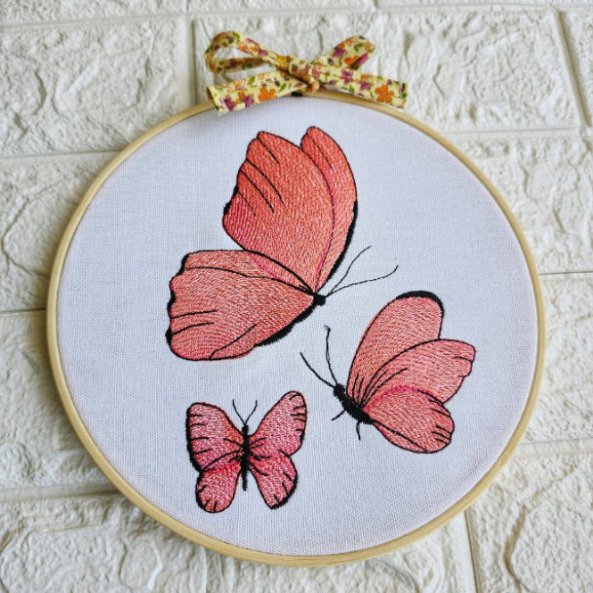 Hoop Embroidery Butterflies