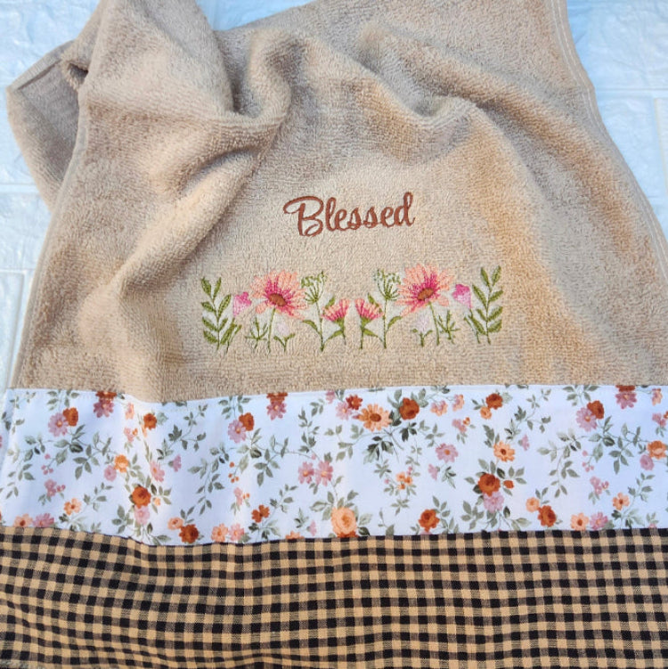 Embroidery Towel Blessed