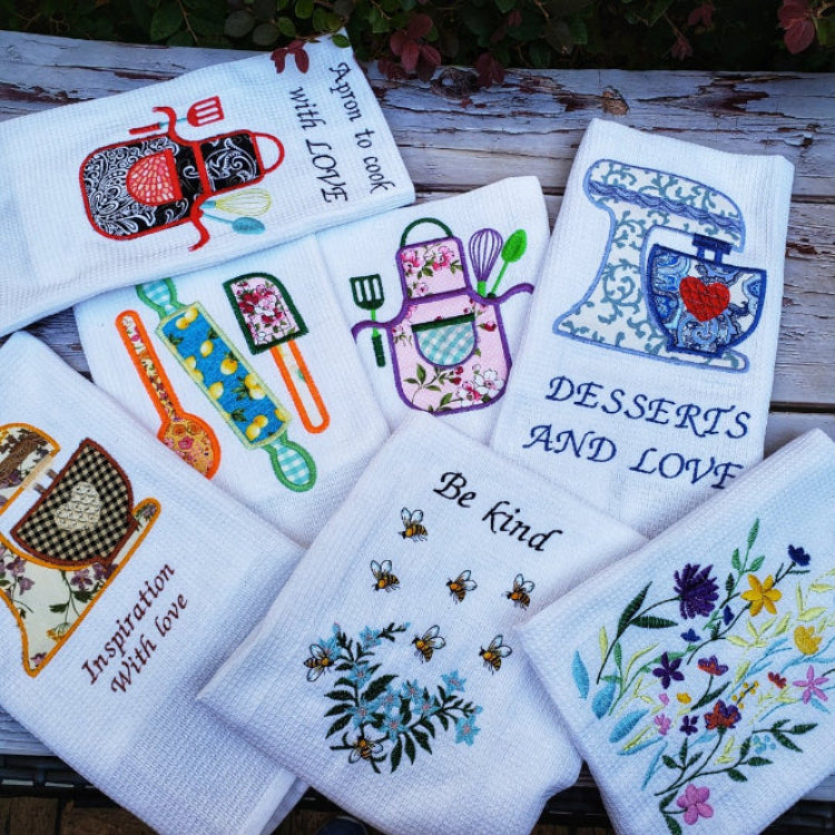 Kitchen embroidery towel