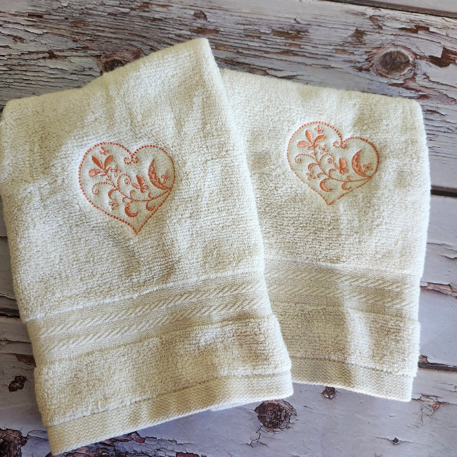 Set of Two Embroidery Hand Towels – L'Unique Designs