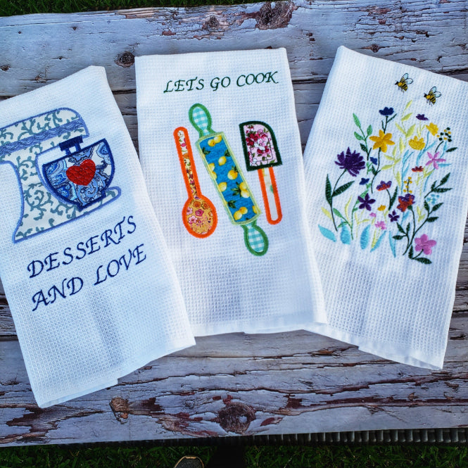 Kitchen towel embroidery