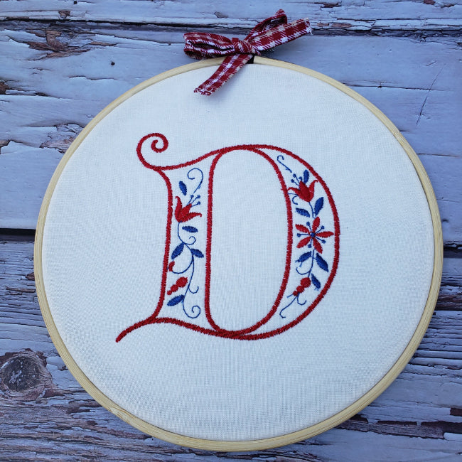 Embroidery Initial Hoop