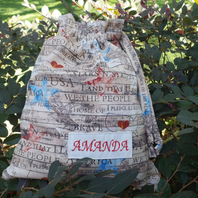 Patriotic Drawstring Bag