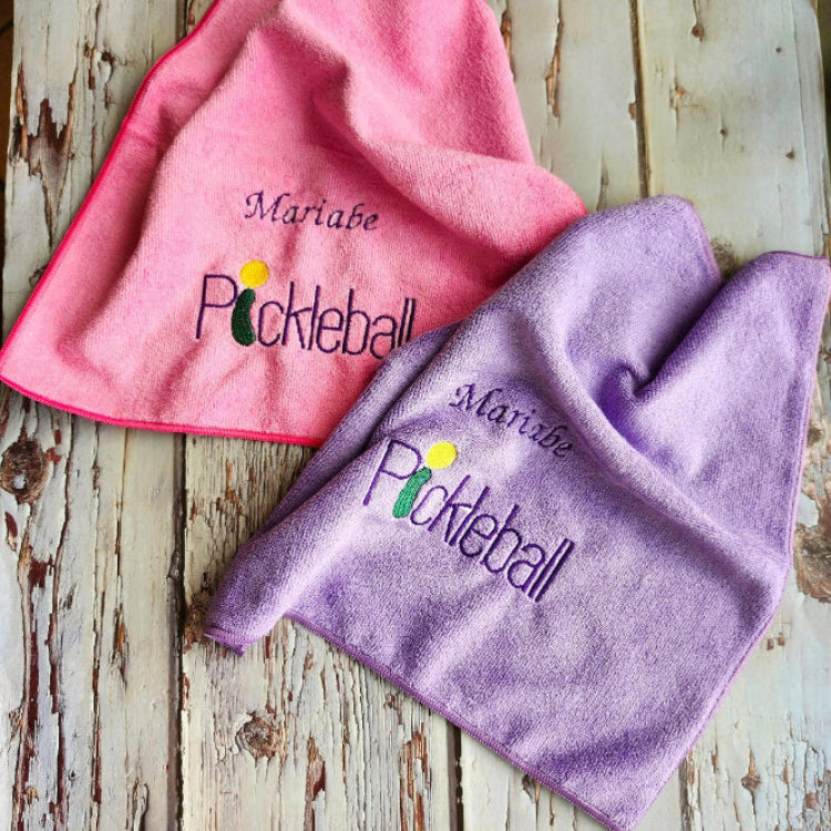 Pickleball embroidered towel