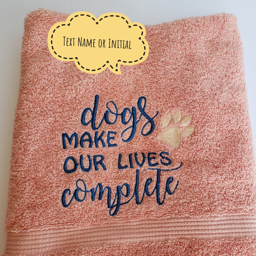 embroidery Dog towel