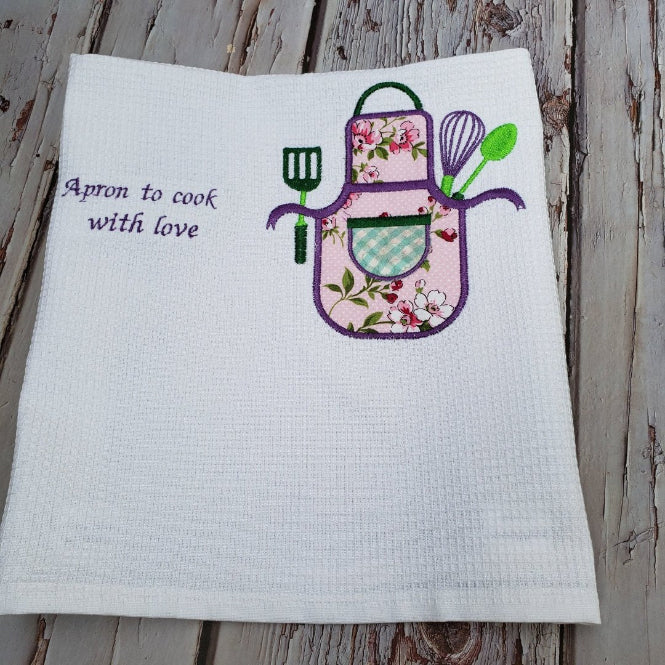 Kitchen embroidery apron