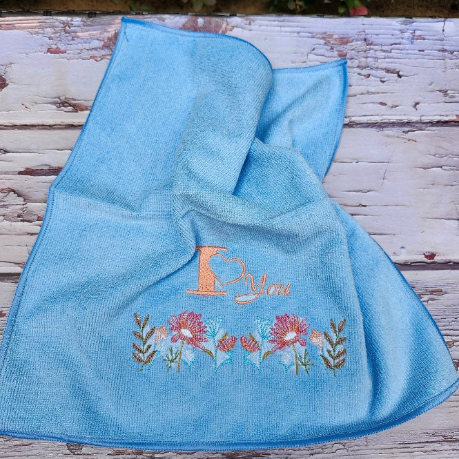 Towel embroidery