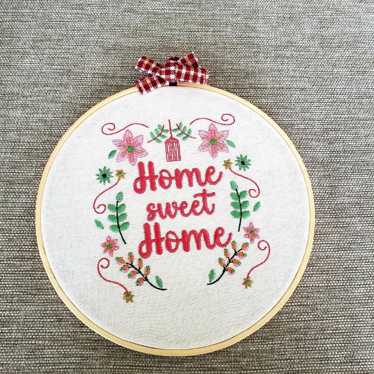 Hoop Embroidered Design