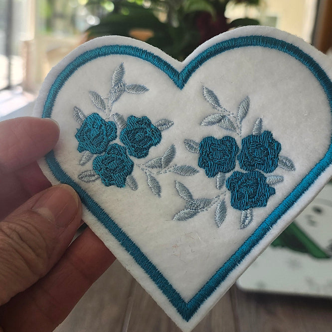 embroidered patch heart