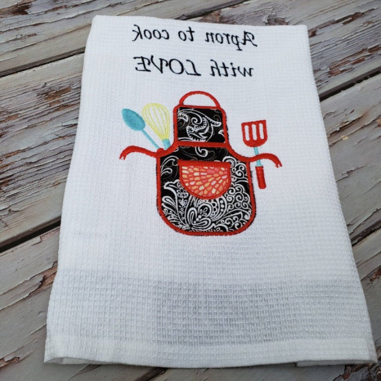 Kitchen embroidery towel