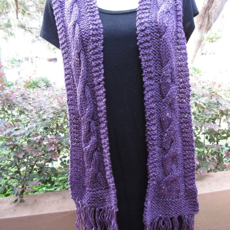 Knitted scarf bohemian