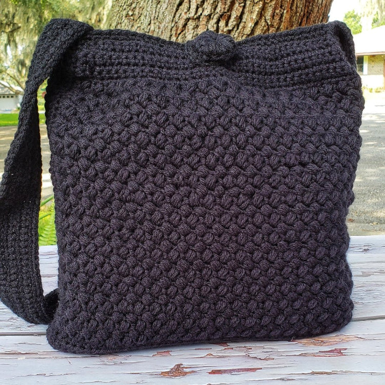 Bolso tote negro de ganchillo para mujer, hombre – L'Unique Designs