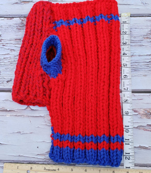 Knitted puppy sweater