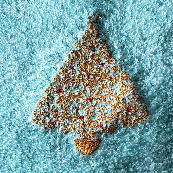 embroidered hand towel