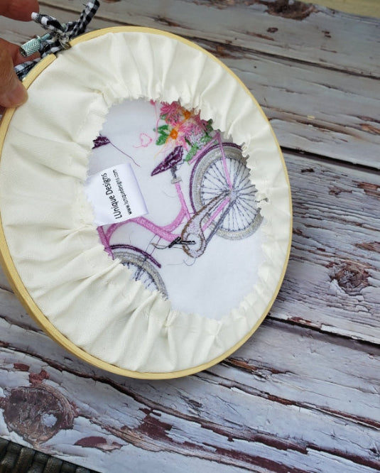embroidery hoop bicycle