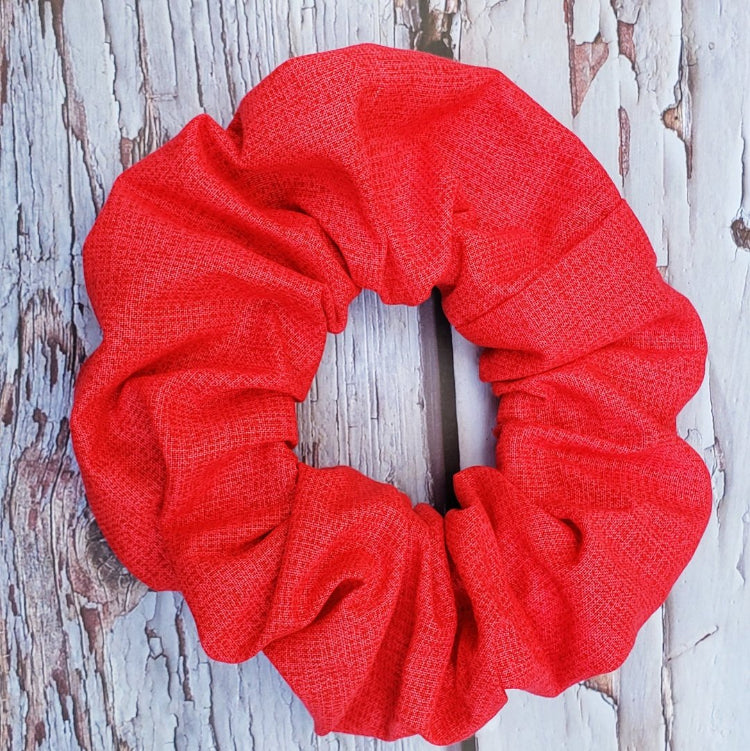 red scrunchie