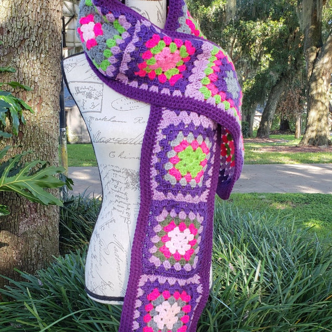 Crochet Granny Scarf