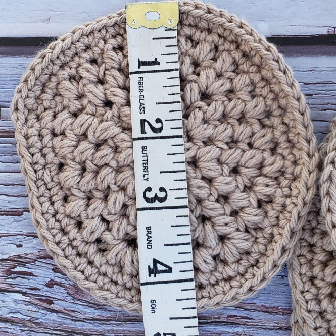 Beige crochet scrubbies