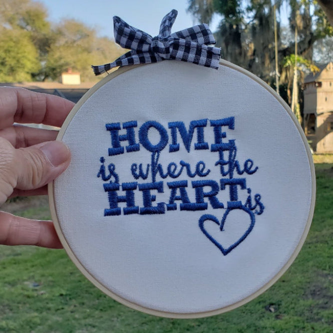 Embroidery hoop art