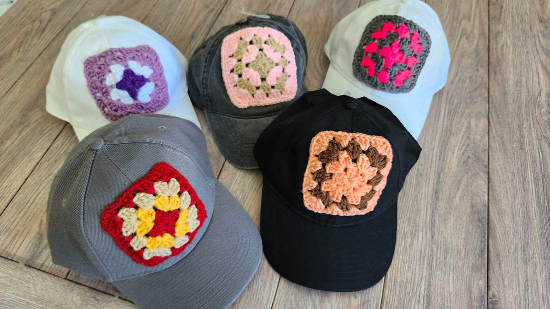 Unique Style: Crochet Granny Square Baseball Caps