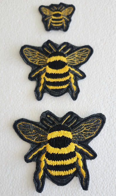 Embroidered bees