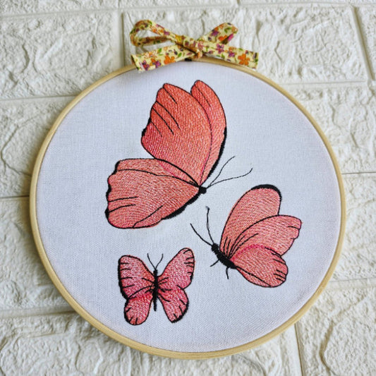 Hoop Embroidery Butterflies
