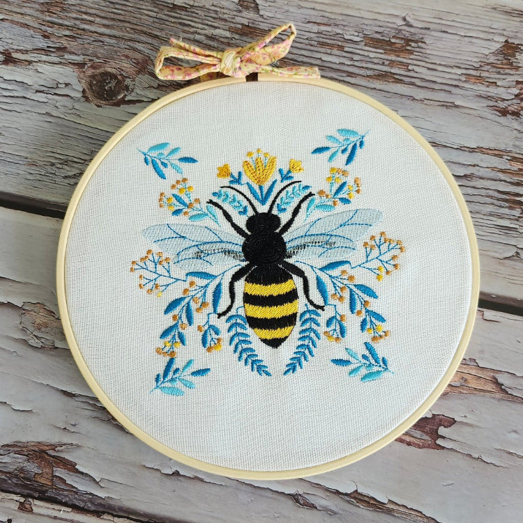Embroidery Hoop Bee
