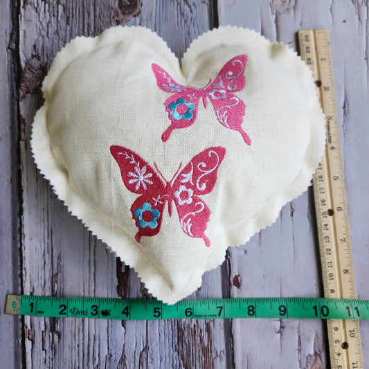 Pillow Heart embroidery