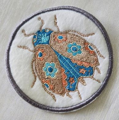 embroidered ladybug