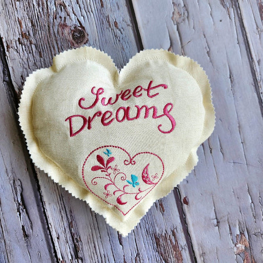 Pillow Heart embroidery