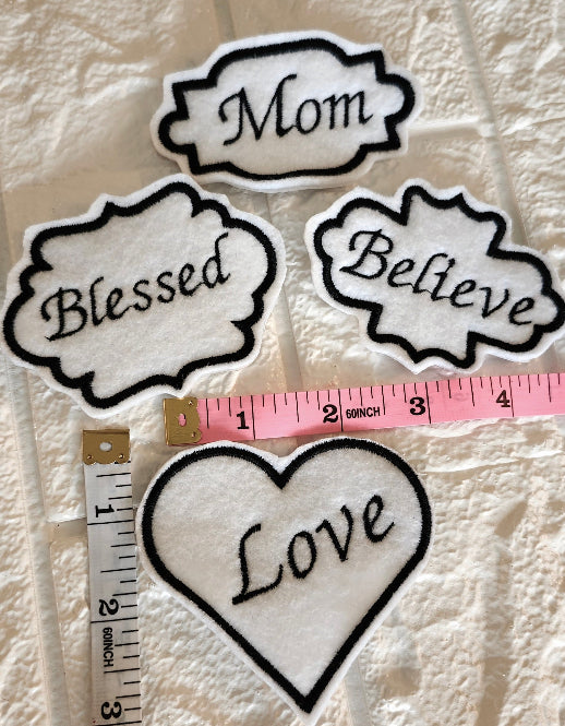 appliques embroidered