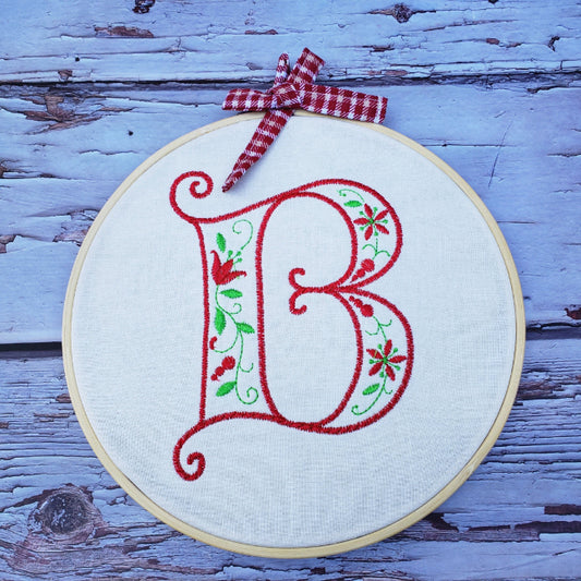 Embroidery Hoop Initial