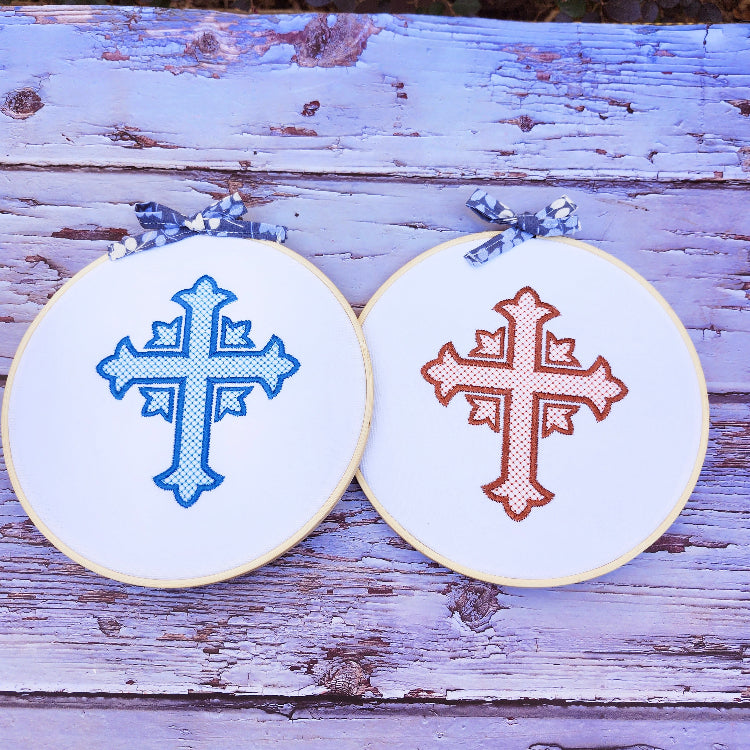 Hoops Cross Emboidered