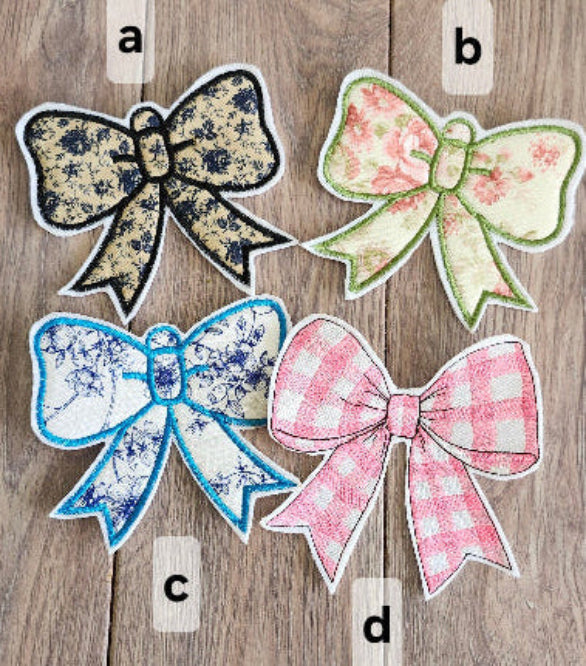 embroidery patches bow