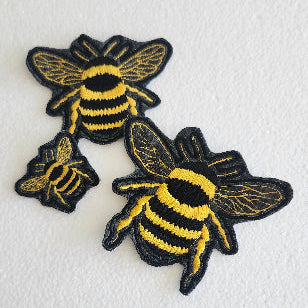 Bees embroidery applique