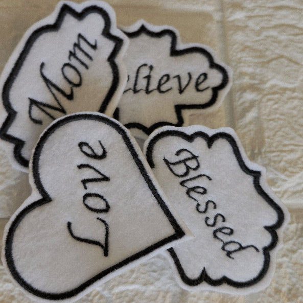 Appliques embroidered