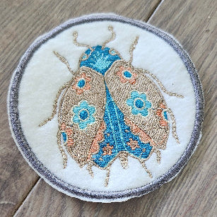 embroidered ladybug
