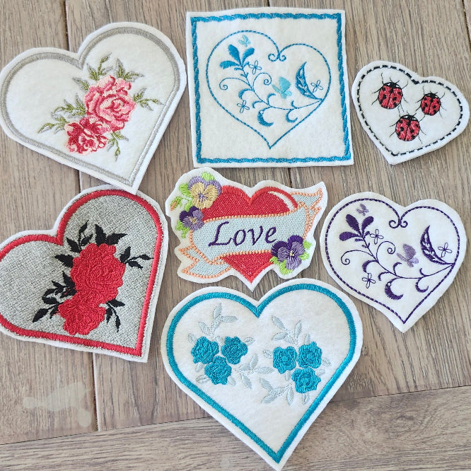 blue patch embroidery