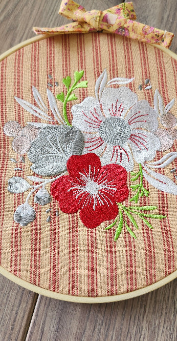 embroidered floral hoop 