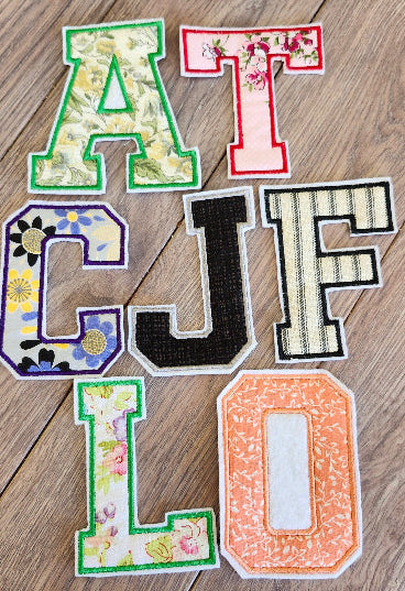 letter patches collage