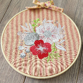 embroidered hoop vintage style