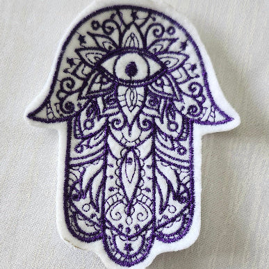 hamsa patch purple