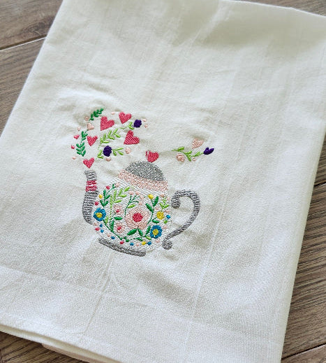 tea pot tea towel