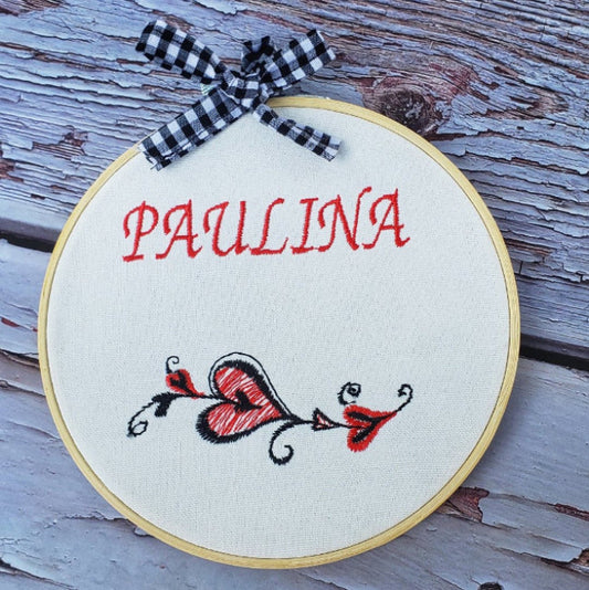 hoop embroidered personalized